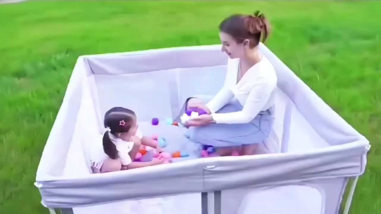 Foldable Baby Playpen 51"×51", Baby Items, Playard For Babies And Toddlers, Portable Safety Baby Fence Lightweight, No Installation, Indoor & Outdoor Baby Playpen With Ocean Balls*50, Grey, Halloween Party Favors