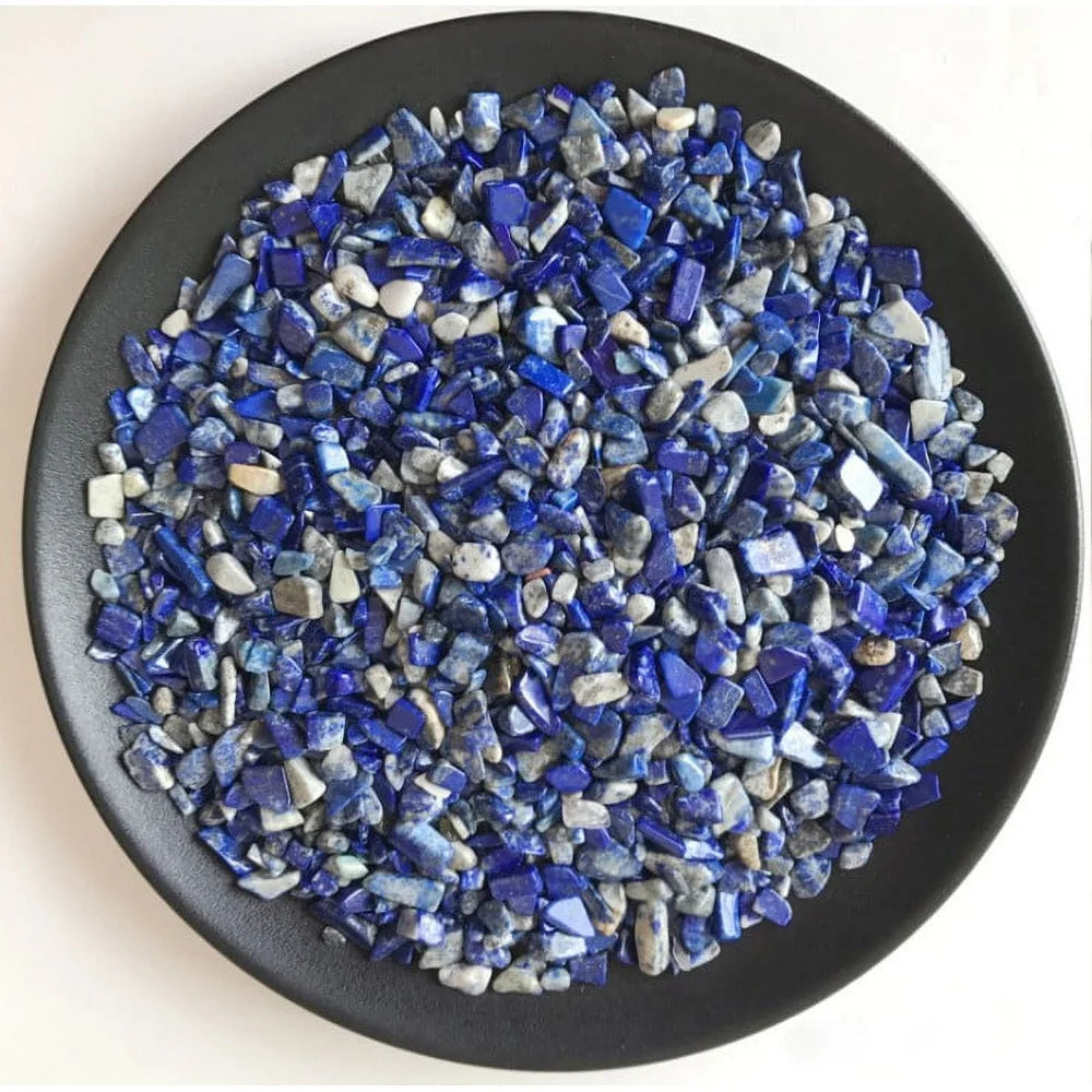 Natural Lapis Lazuli Tumbled Chips Stone 1 Pound Jewelry Design Crafting Decoration Kids Fun Art Projects