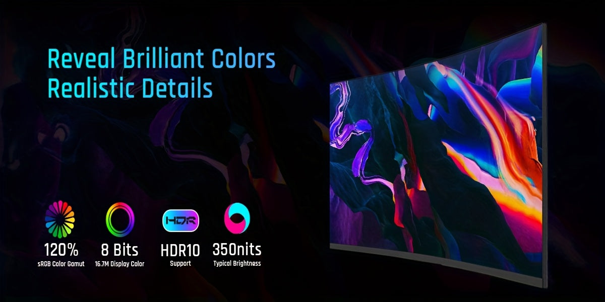 KTC 24-27-32 Inch Gaming Monitor, 24inch 1920*1080 100Hz, 27inch 2560*1440 180Hz,32inch 2560*1440 165Hz Curved Gaming Monitor, 1500R Frameless, 1ms, HDR, FreeSync Premium, DisplayPort/HDTV/USB, VESA Wall Mount, PC Monitor