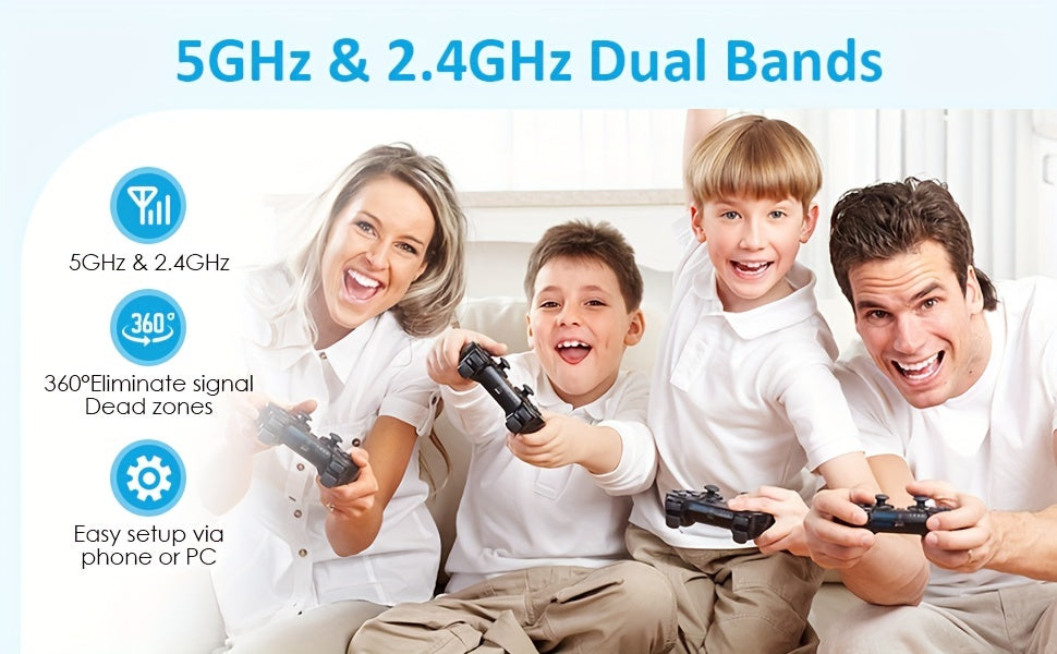 2025 Fastest WiFi Extender, Dual Band 2.4/5.8GHZ WiFi Internet Booster for Home Wireless, 1200Mbps Signal Amplifier with Ethernet Port/Super Antenna, Wi-Fi Repeater Cover to 12000Sq.Ft./100+ Devices, Wifi Booster Extender, Ou