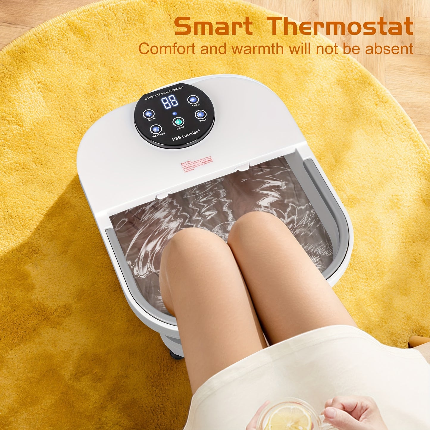 Foot Spa Massager, Foldable Foot Bath Basin For Space Saving, Heated With Remote Control, Foot Soaking Basin, Remote-Controlled Temperature And Timer, Massage Shower Ideal Gift For Family, Warm Winter Foot Bath Massager, Chri