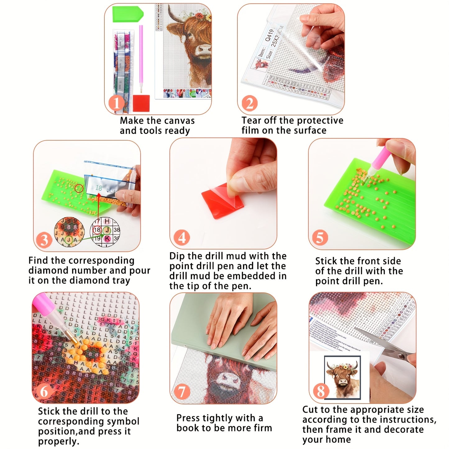 24 Pack Diamond Painting Kits 11.8 X 9.8 Inch DIY 5D Abstract Landscapes Diamond Art Full Round Drill Crafts for Adults Beginners Home Wall Decor Gifts