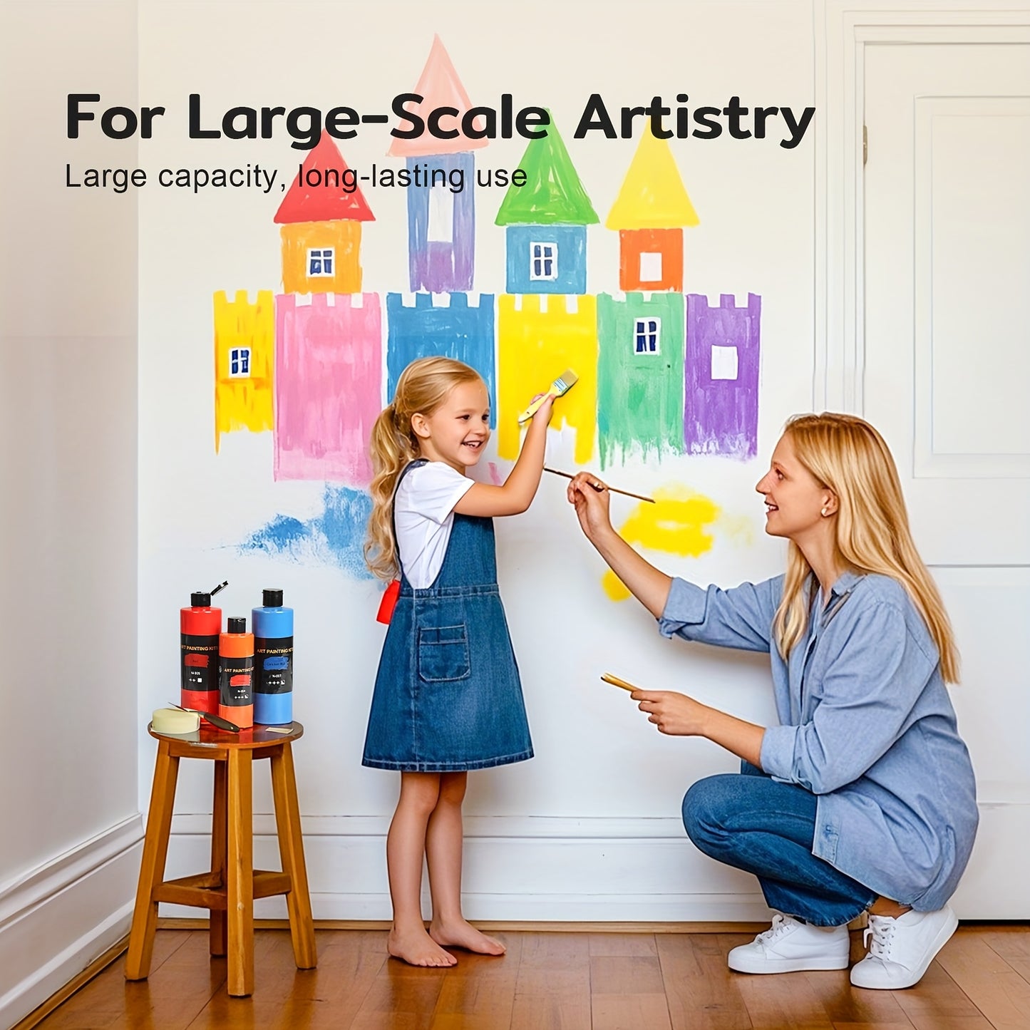 18 Colors (8.45 oz/Bottle), Painting Art Supplies, Art Supplies For Painting Canvas, Ceramic & Fabric, Lasting Quality For Beginners & Professional Artist, Back To School, Christmas & Halloween