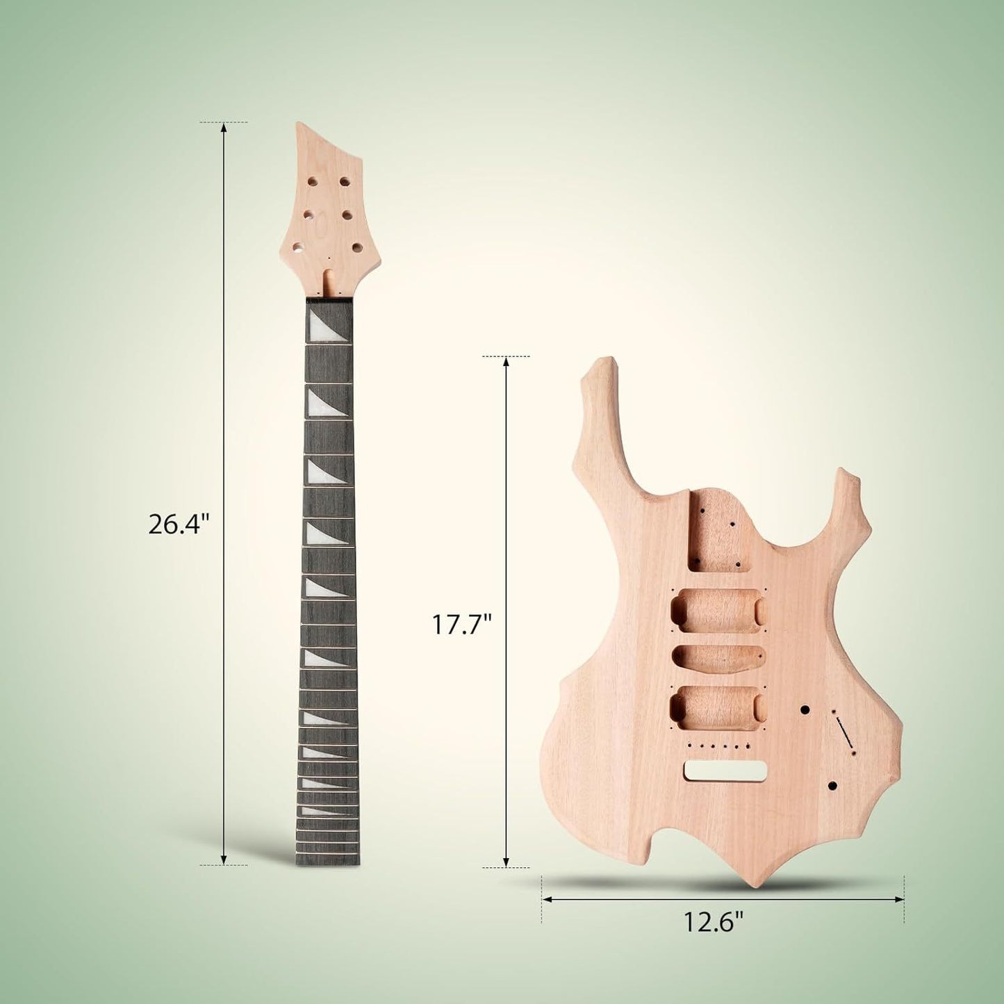 Glarry DIY Electric Guitar Kit, 6 Strings Guitar Kit with Mahogany Wood Body Maple Neck for Beginner, All Components Included Build Your Own Guitar