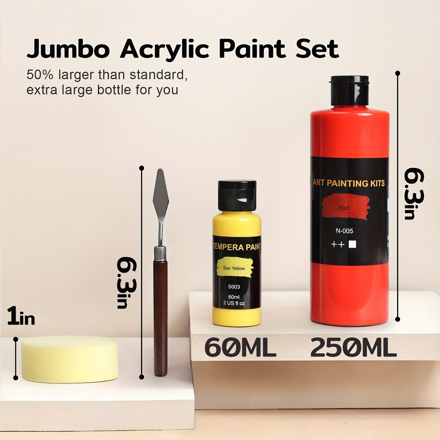 18 Colors (8.45 oz/Bottle), Painting Art Supplies, Art Supplies For Painting Canvas, Ceramic & Fabric, Lasting Quality For Beginners & Professional Artist, Back To School, Christmas & Halloween