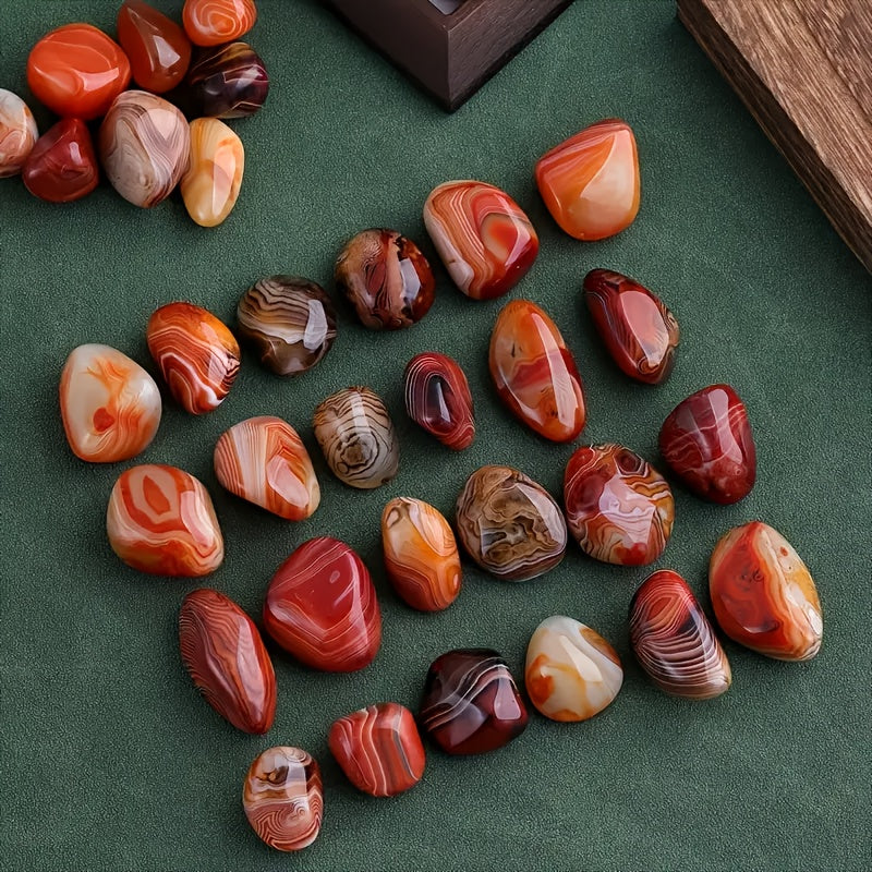 4LB Natural Wrapped Agate Stone - Carved Smooth Faux with Various Striped Patterns And Earthy Tones, High-end Boutique Art Stone, Unique Polished Stone, Rare Collectible Artwork, DIY Craft Supplies, Jewelry Making, Artistic D