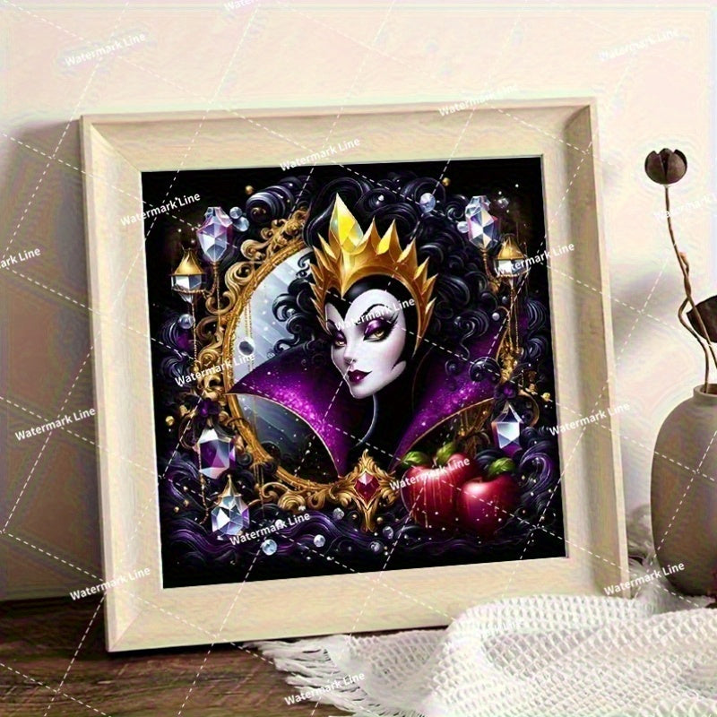9pcs Diy 5D Diamond Painting Art Set Cartoon Pattern Dark Style Villain Queen Of Hearts Evil Queen Ursula Maleficent Jafang Unique Indoor And Outdoor Wall Decoration Handcrafted, Creative Time For Family Interaction, Fingerti