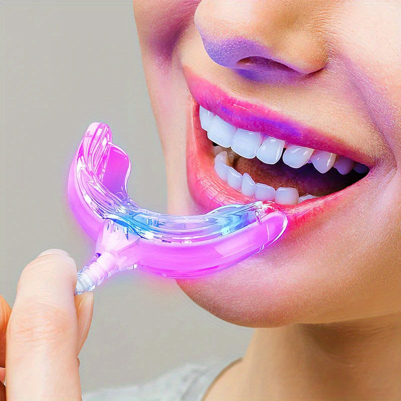 KTS USB-Powered Red Light Gum & Teeth Whitening Lamp - 3 Color Modes (Blue, Green, Red) for Oral Care, At-Home Periodontal Light, and Digital Display, Teeth Whitening Lamp, Periodontal Light, Modern Lightform, Adjustable Brig