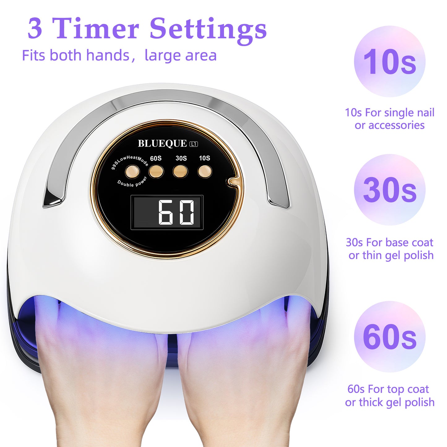 Professional UV Light for Gel Nails, LED Nail Lamp for Gel Polish with 4-Timer and Sensor, 39 PCS LED Beads, UV Dryer for Salon Home Gift for Woman Mom Girl