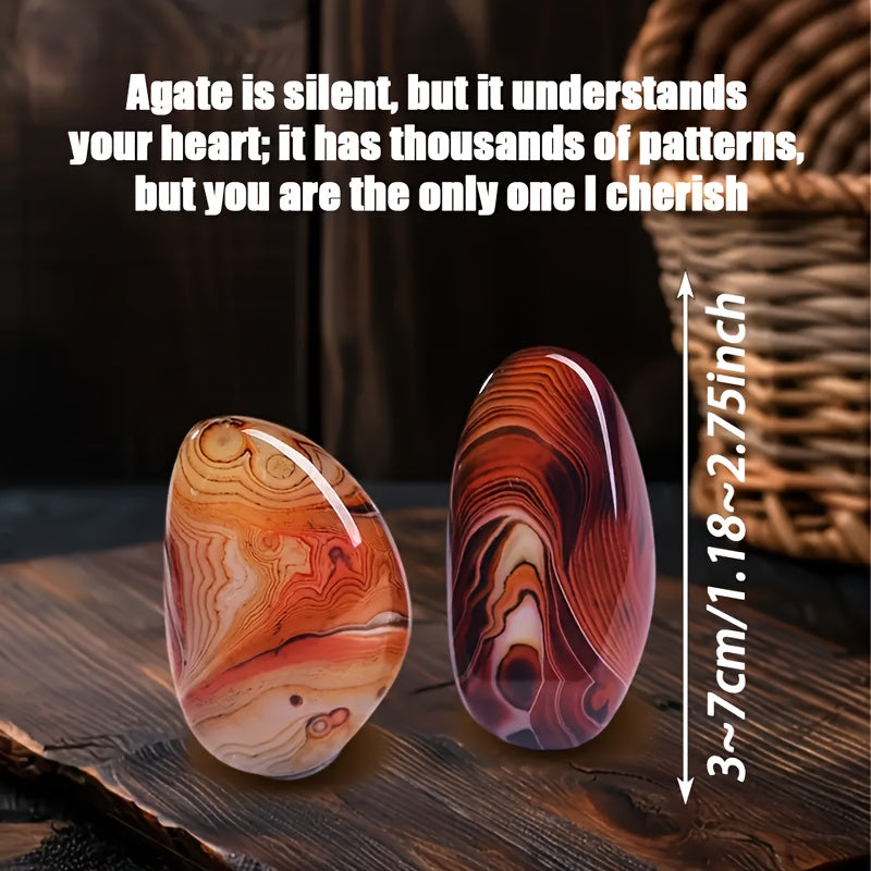 4LB Natural Wrapped Agate Stone - Carved Smooth Faux with Various Striped Patterns And Earthy Tones, High-end Boutique Art Stone, Unique Polished Stone, Rare Collectible Artwork, DIY Craft Supplies, Jewelry Making, Artistic D