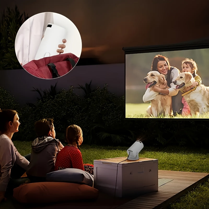 Portable Wireless Projector with 4K Decoding, 1800P HD, 260ANSI Brightness, 180° Rotatable Screen, Remote Control, USB-Powered for Home Theater, Family Gatherings & Entertainment, Portable Wifi Projector, Entertainment Devic