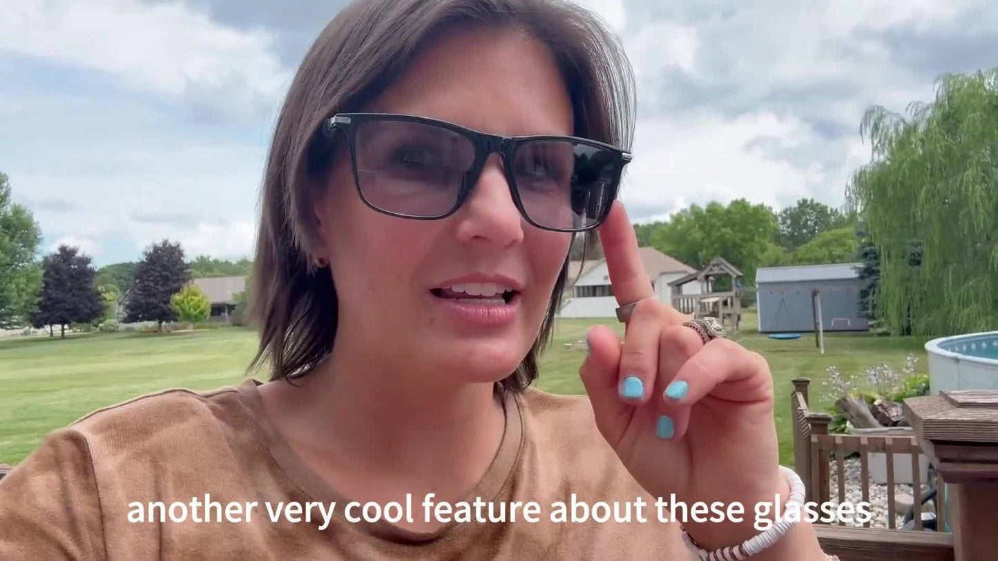 AI Smart Glasses, Smart Glasses with 160+ Languages Real Time Translation Support, Chat GPT System, OICIIDO New Multi-functional Audio Glasses for Men And Women, Built-in Microphone And Speaker, HD Voice Calls And HIFI Music