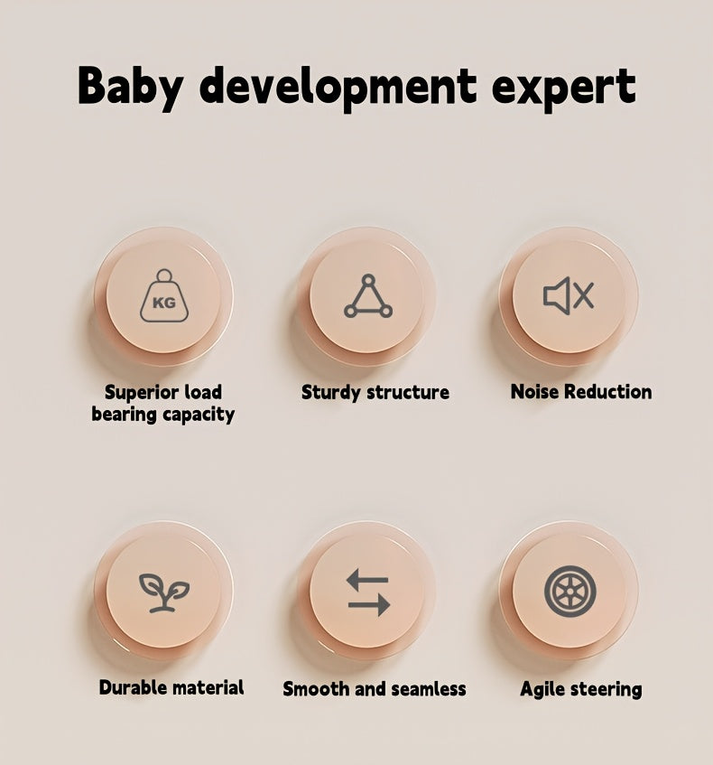 Baby Toys For Kids Girls - Kids Baby Walker & Toddler Balance Bike, 220lb Anti-Tip 4 Wheelswith Music Lights, 12-24 Month Toddler Toy For Babies, Indoor Outdoor Parent-child Ride On, Ideal First Birthday Gifts For Baby Thanks