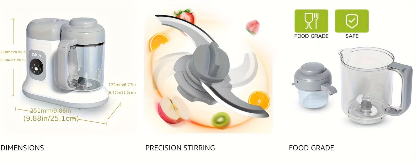 Youngsters Food Maker - One Button Rotate & Press Control, Youngsters Food in Minutes, Processor Steamer Puree Blender, Auto Cooking & Stirring, Healthy Homemade Food for Youngsters & Youngsters, White