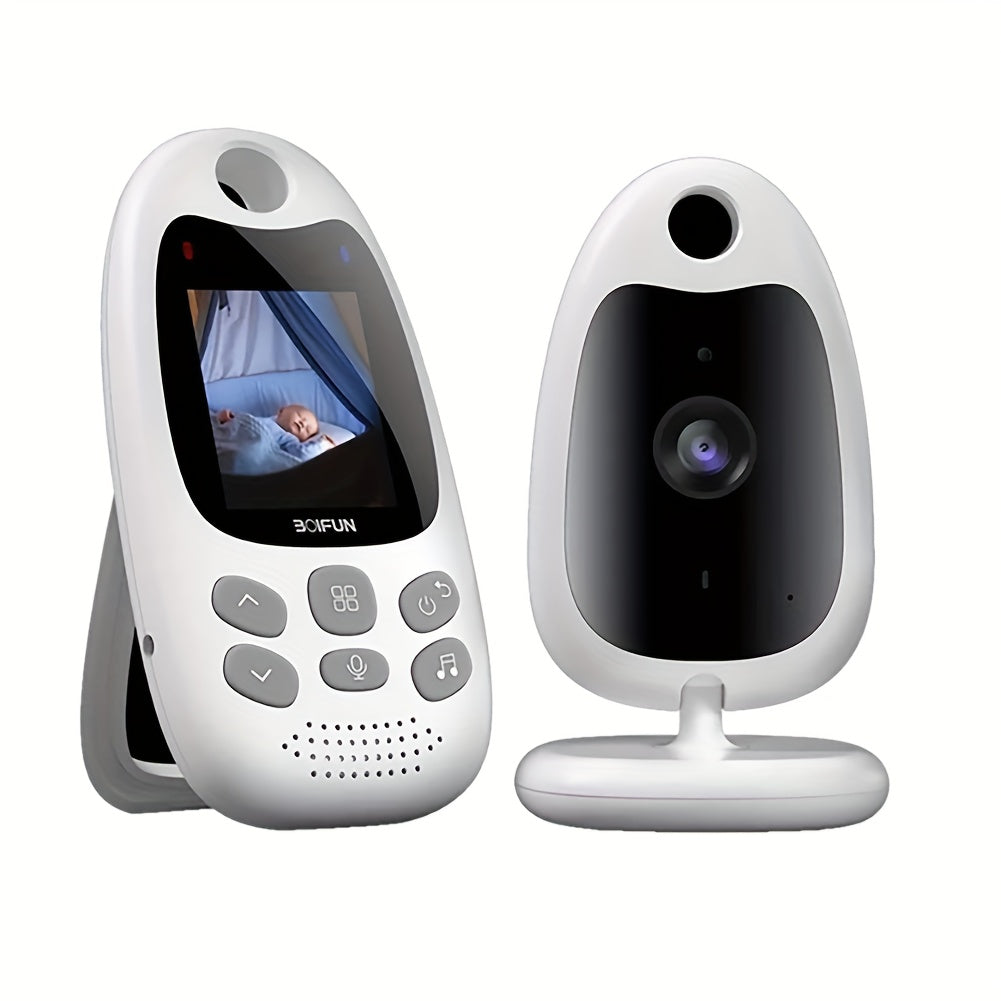 BOIFUN Portable Monitor with Camera & Audio - 2-in-1 Smart Nursery System, 2" HD Screen, Two-Way Talk, VOX Motion/Noise Alerts, Temperature Sensor, Lullabies, - (No WiFi), Smartphone Compatible for,,