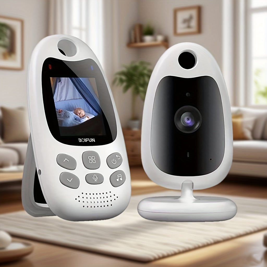 BOIFUN Portable Monitor with Camera & Audio - 2-in-1 Smart Nursery System, 2" HD Screen, Two-Way Talk, VOX Motion/Noise Alerts, Temperature Sensor, Lullabies, - (No WiFi), Smartphone Compatible for,,