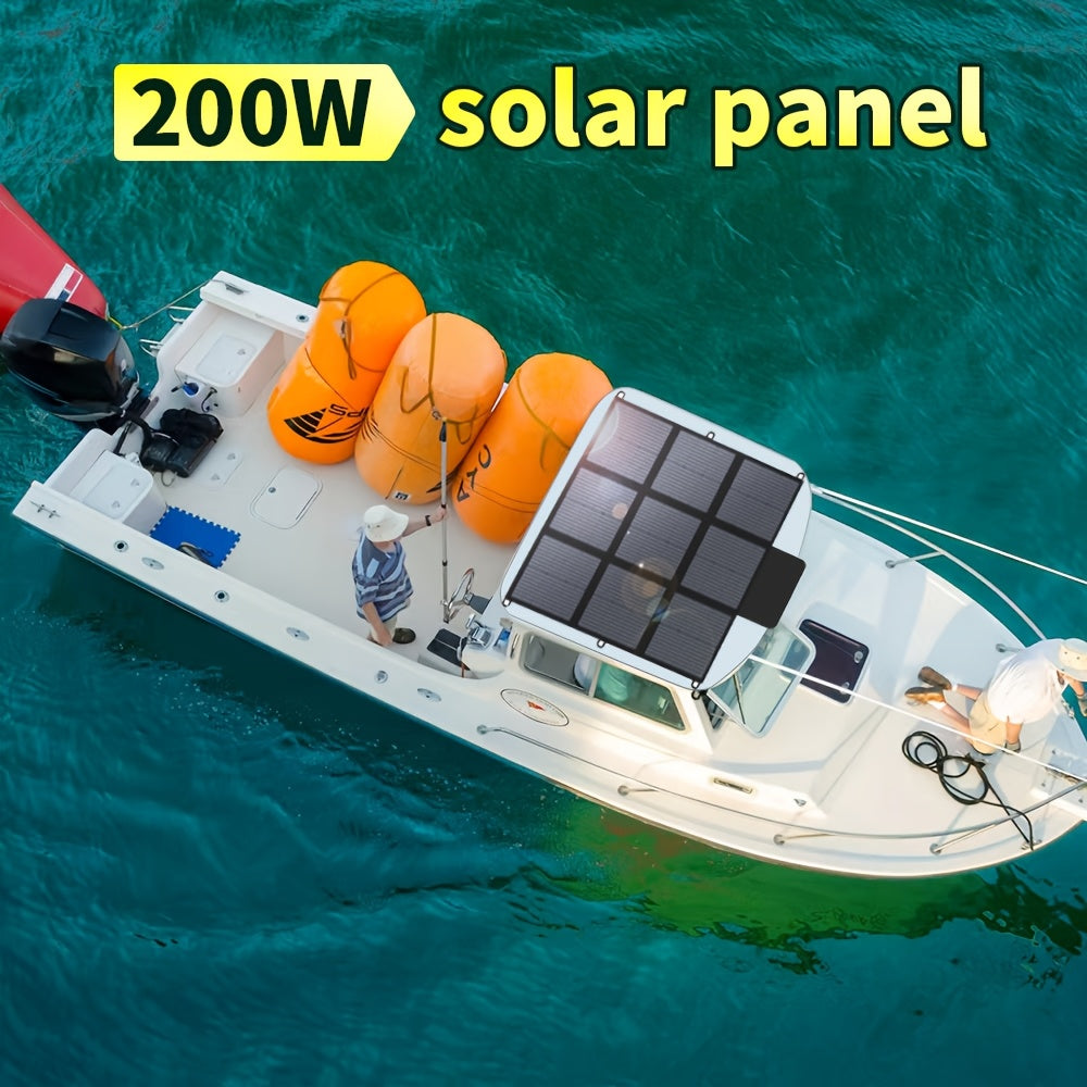 LVYUAN 120W/200W//300W/400W Portable Solar Panel, Foldable Solar Blanket, Monocrystalline High Power Solar Panel, Solar Cell Efficiency Up To 22.5%, Suitable For Outdoor Adventure Boat Power Station Camping RV Solar Generator