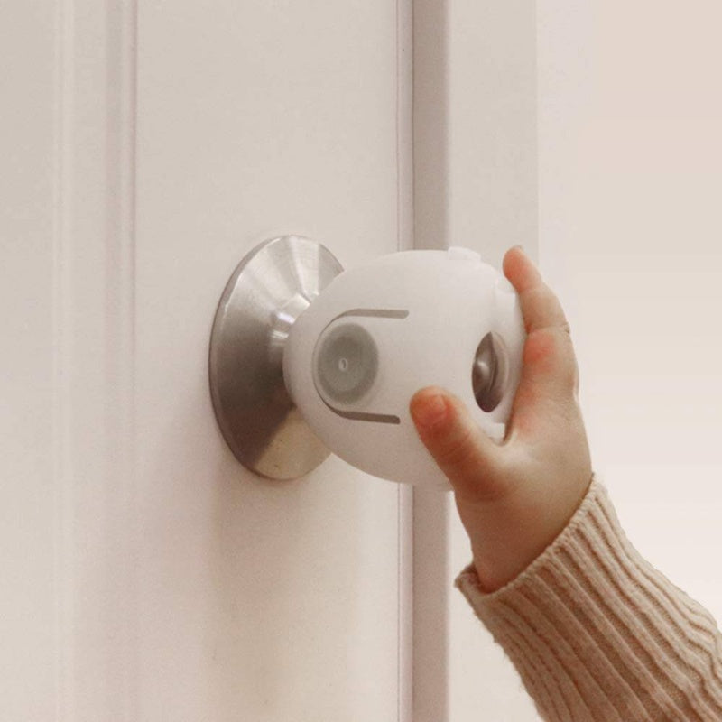 6 Pack Safety Door Knob Covers Door Knob Locks, Childproofing Home, Cabinet Security, Minimalist Cover, Sleek Design, Sturdy Construction, Highquality Resin, Childproof Knob, Door Stopper, Childsafe Homes, Parents with, Door