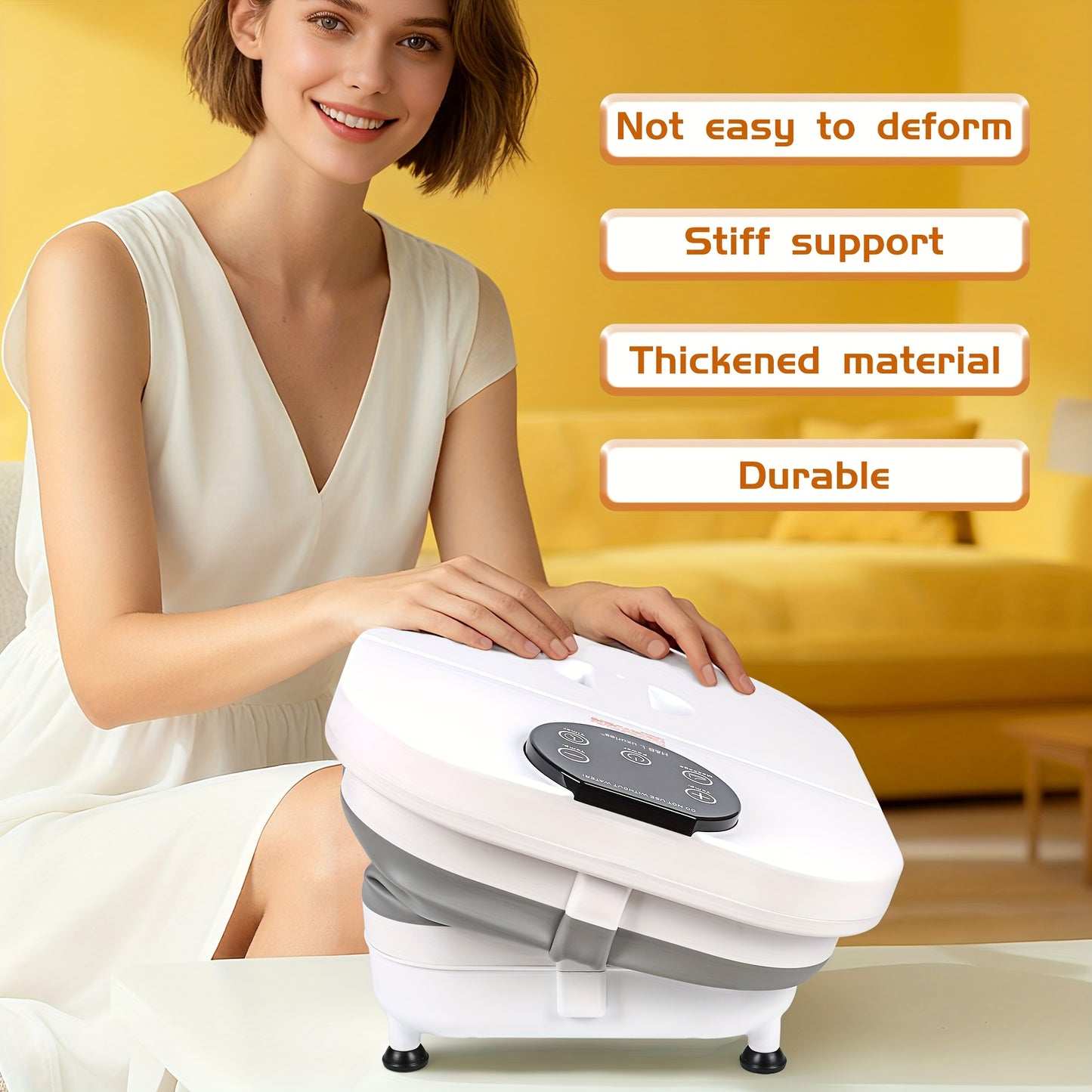 Foot Spa Massager, Foldable Foot Bath Basin For Space Saving, Heated With Remote Control, Foot Soaking Basin, Remote-Controlled Temperature And Timer, Massage Shower Ideal Gift For Family, Warm Winter Foot Bath Massager, Chri