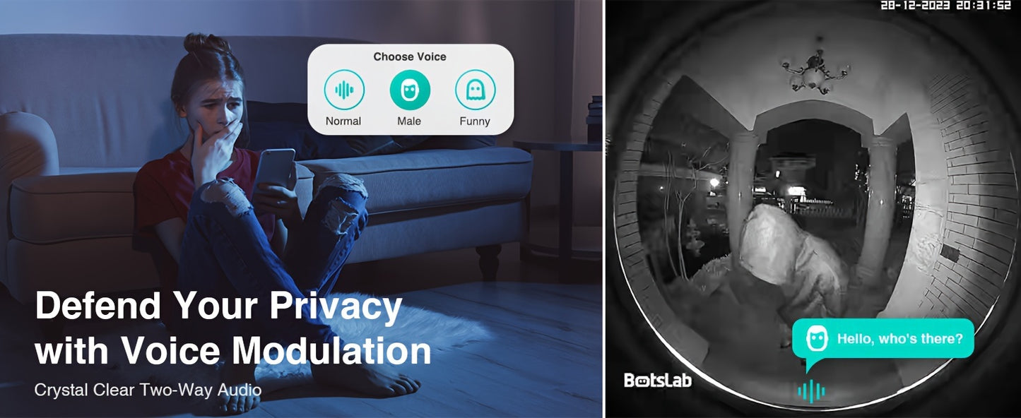 3K Video Doorbell Camera Wireless, No Monthly Fee, 5MP Battery Doorbell Camera, Head-to-Toe, 360° View, AI&VR Detection, HDR, Night Vision, 2-Way Talk, 2.4GHz WiFi, Easy to Install