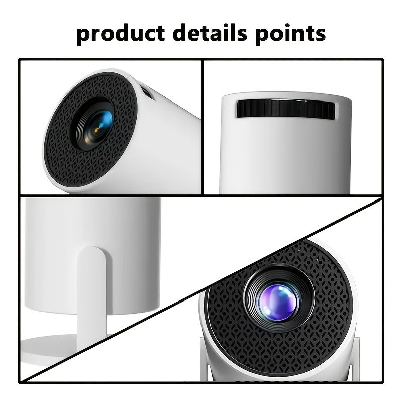 Portable Wireless Projector with 4K Decoding, 1800P HD, 260ANSI Brightness, 180° Rotatable Screen, Remote Control, USB-Powered for Home Theater, Family Gatherings & Entertainment, Portable Wifi Projector, Entertainment Devic