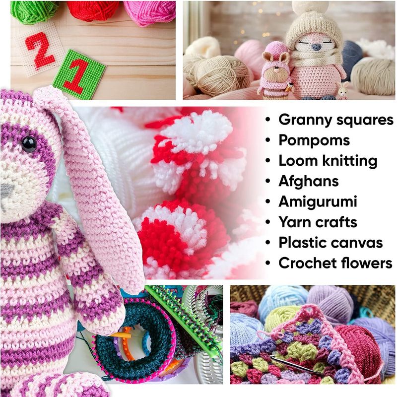 60*0.7 Oz Acrylic Yarn Skeins - 2600 Yards of Soft Yarn for Crocheting, Knitting and Craft Projects