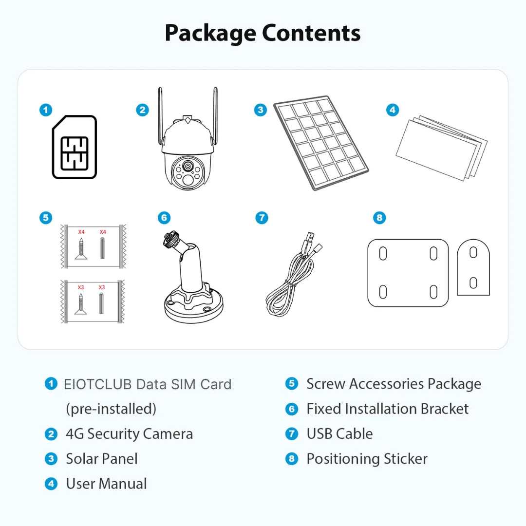 4G Solar Camera Wireless Outdoor Security Camera PIR Human Detection Night Vision IP66 Waterproof Two-Way Talk IP Camera
