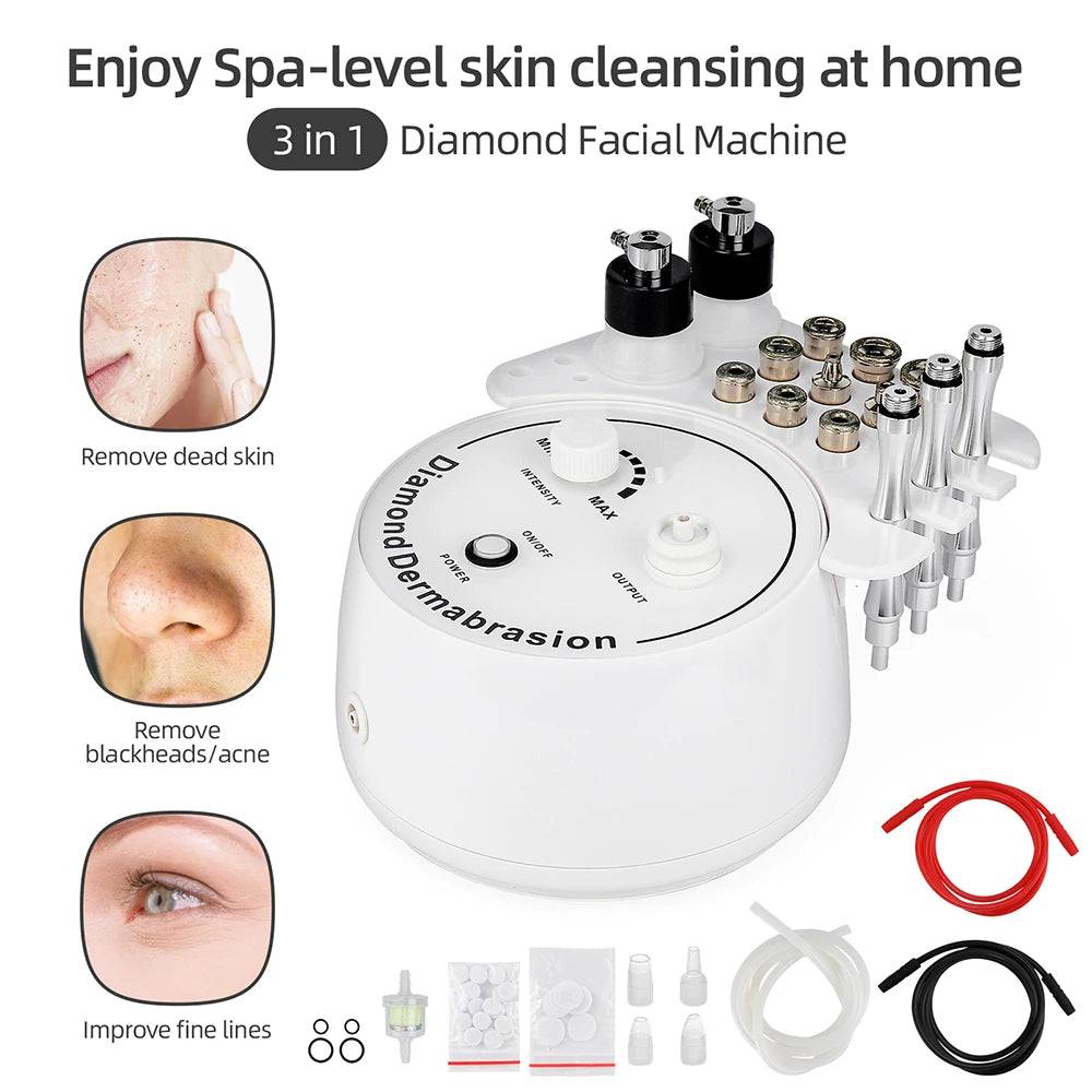 Professional Diamond Microdermabrasion Machine Water Spray Exfoliation Face Peeling Beauty Machine Pore Deep Cleaning Skin Care