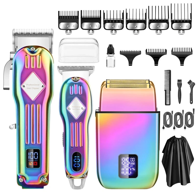 NEW Resuxi 973 3 in 1 Professional Electric Hair Clipper Shaver Set Hair Trimmer Men's Electric Shaver Hair Cutting Machine