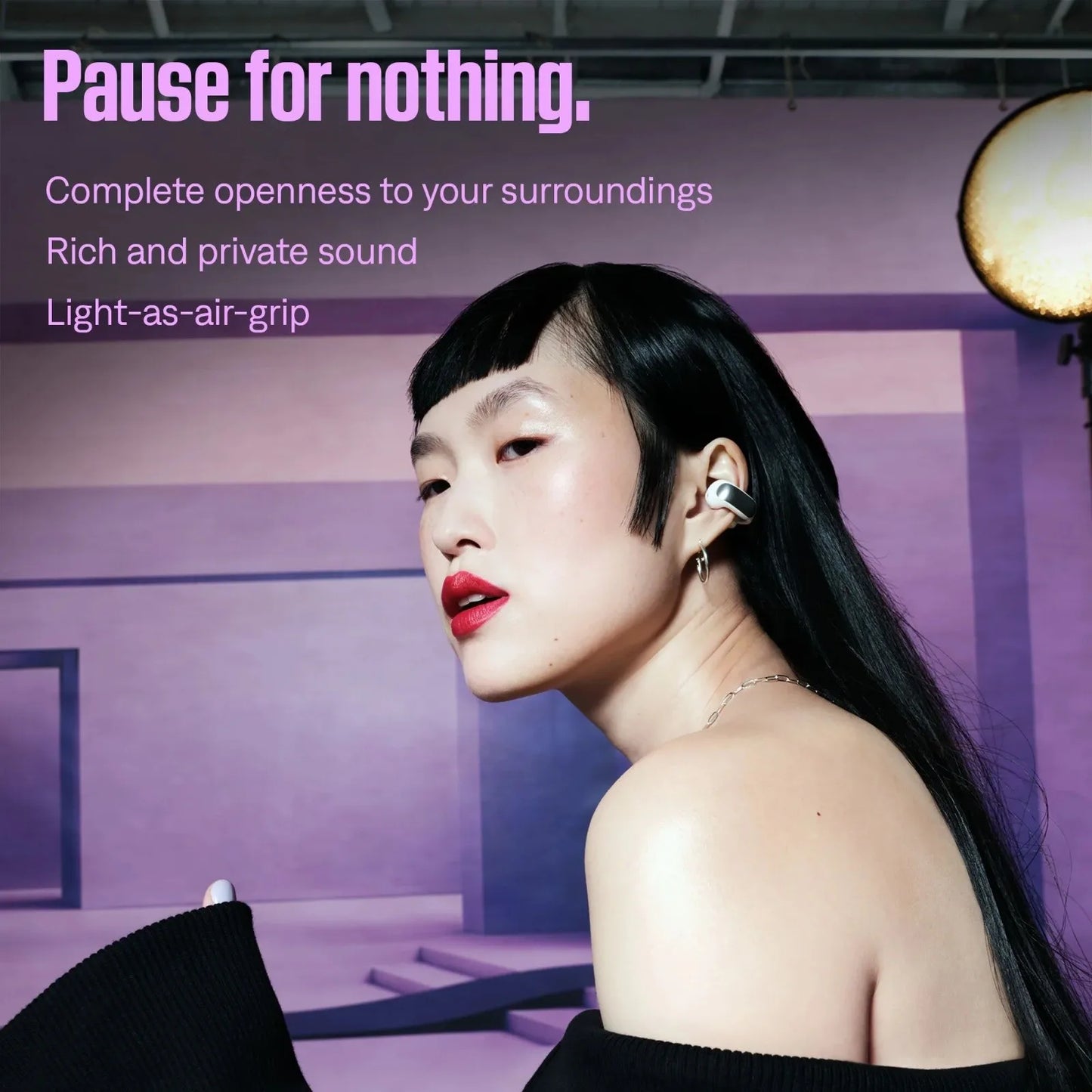 Ultra Open Ear Headphones, Bluetooth Wireless Earbuds With Charging Case