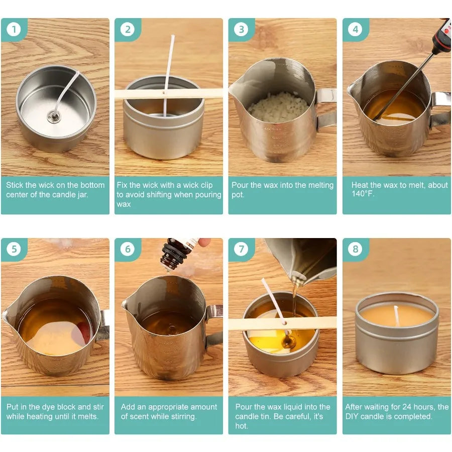 Complete Candle Making KitCandle Making Supplies DIY Arts and Crafts Kits for Adults Beginners Including Wax Wicks 6 Kinds of S
