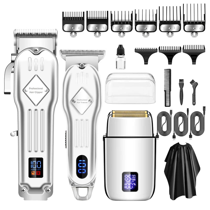 NEW Resuxi 973 3 in 1 Professional Electric Hair Clipper Shaver Set Hair Trimmer Men's Electric Shaver Hair Cutting Machine