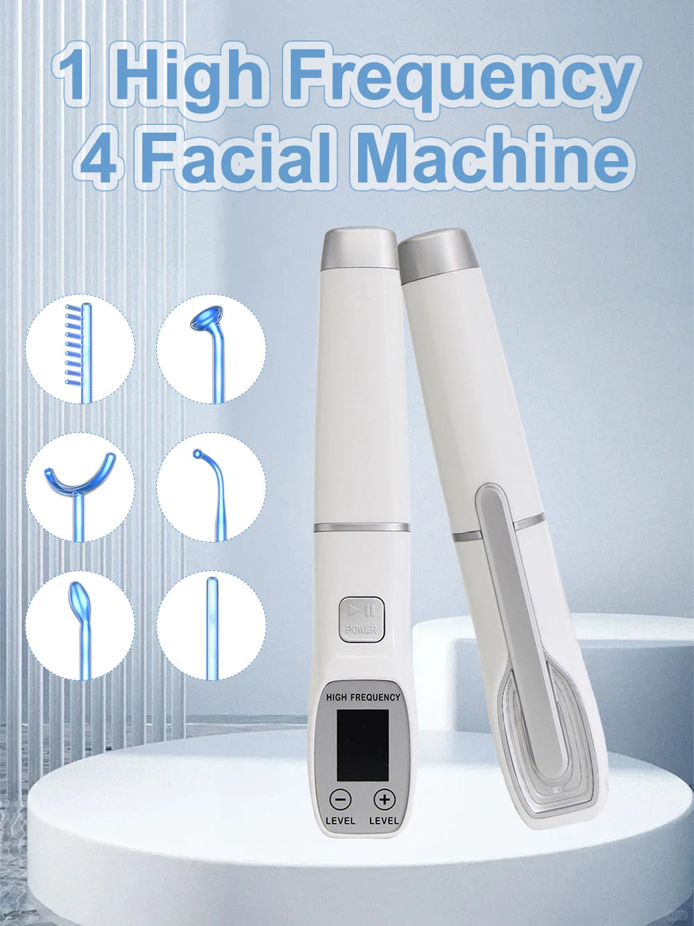 High Frequency Electrode Wand Glass Tube Electrotherapy Acne Spot Remover Skin Care Home Spa Beauty Facial Therapy Wand