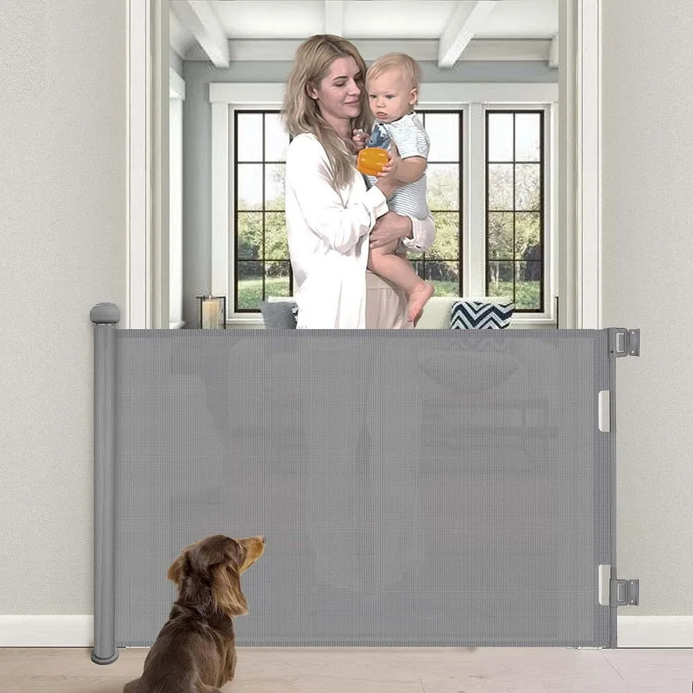Retractable Baby Safe Doorways 71" Wide Baby Gate Child Safety Gate For Doorways Stairs Hallway Stairs Indoor Outdoor Pet Gate