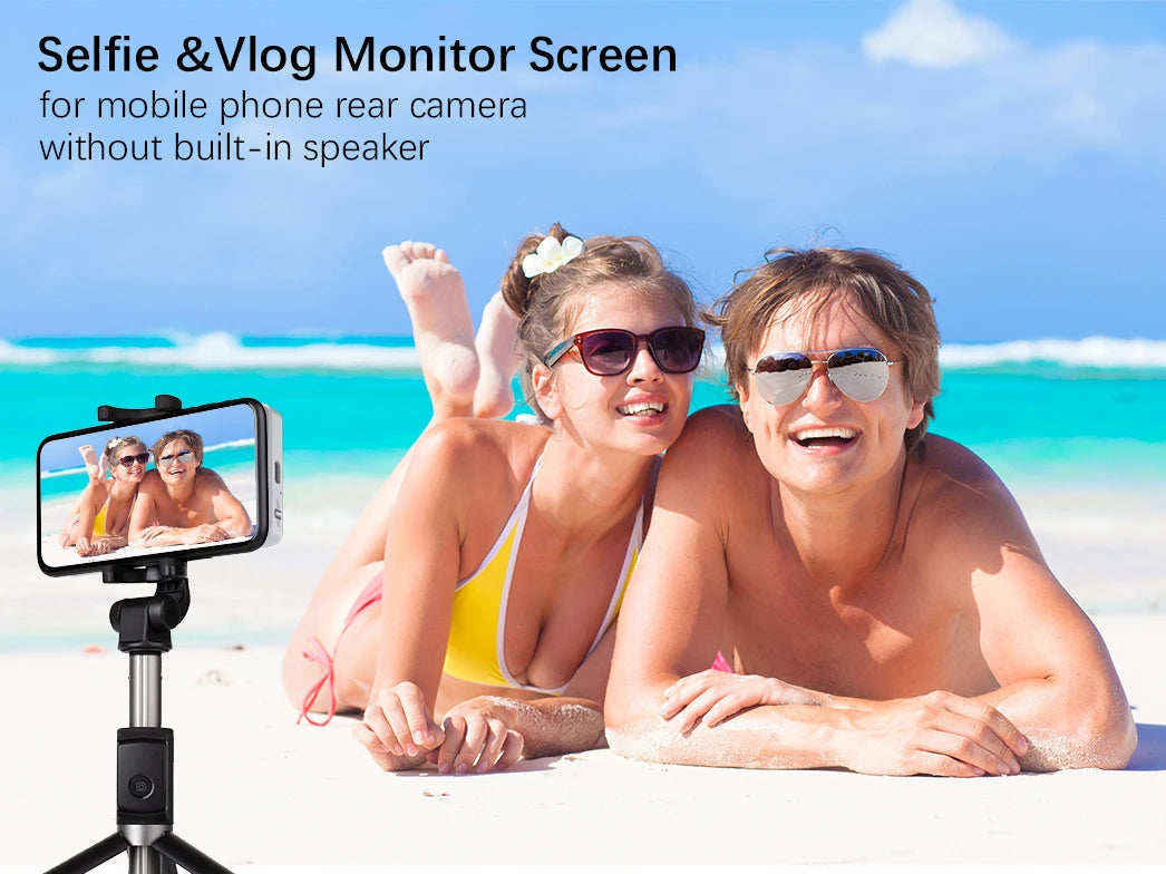 Vlog Selfie Monitor Screen for Phone, Rear Camera for Selfie Vlog Live Stream, Magnetic Mount for MagSafe, Wireless Connection w