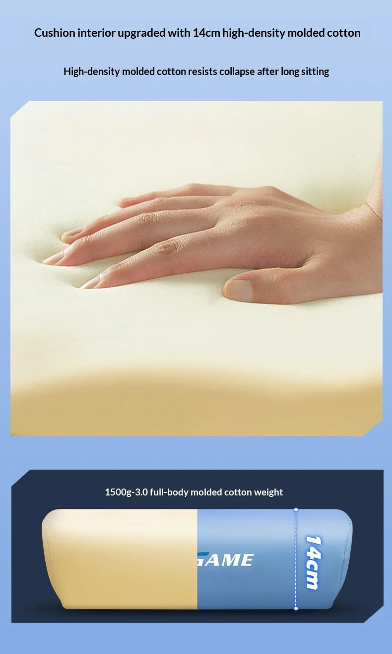 Ergonomic Gaming Chair Office Computer Chair Recliner Adjustable Lumbar Headrest PU Leather Home Dorm Student Comfortable