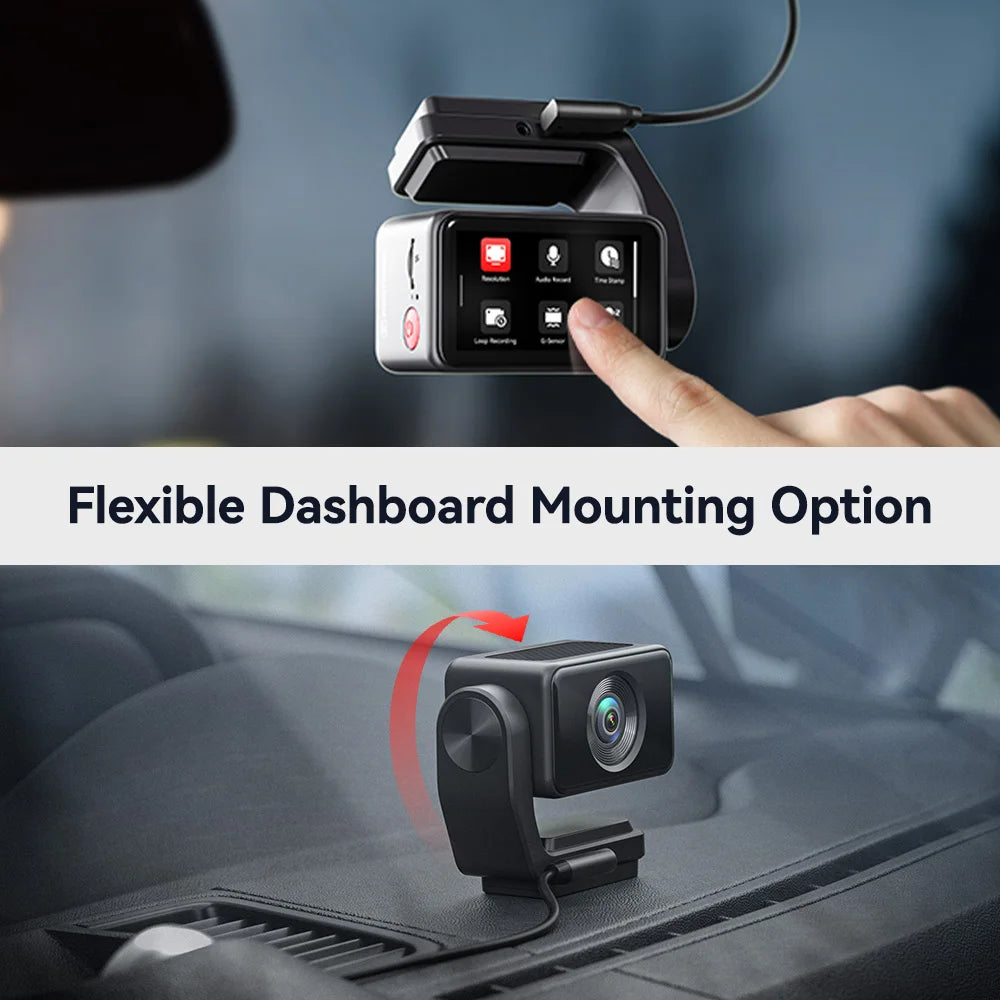 REDTIGER  Dash Camera Front and Rear 4k Dash Cam  Drive Recorder for WiFi GPS Car Dvr for 24H Parking Mode Black Box for Car
