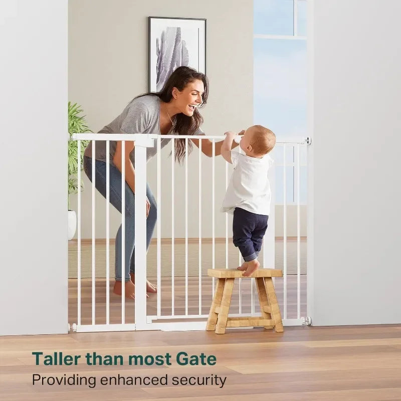 36" Extra Tall Baby Gate for Stairs, 29.7-48" Wide Dog Gates for Doorways, Auto Close Safety Gate for Babies and Pets