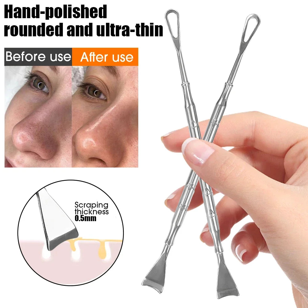 Blackhead Remover Pimple Popper Tool Acne Needle Removing Treatment Comedone Whitehead Popping Zit Nose Face Blemish Extractor
