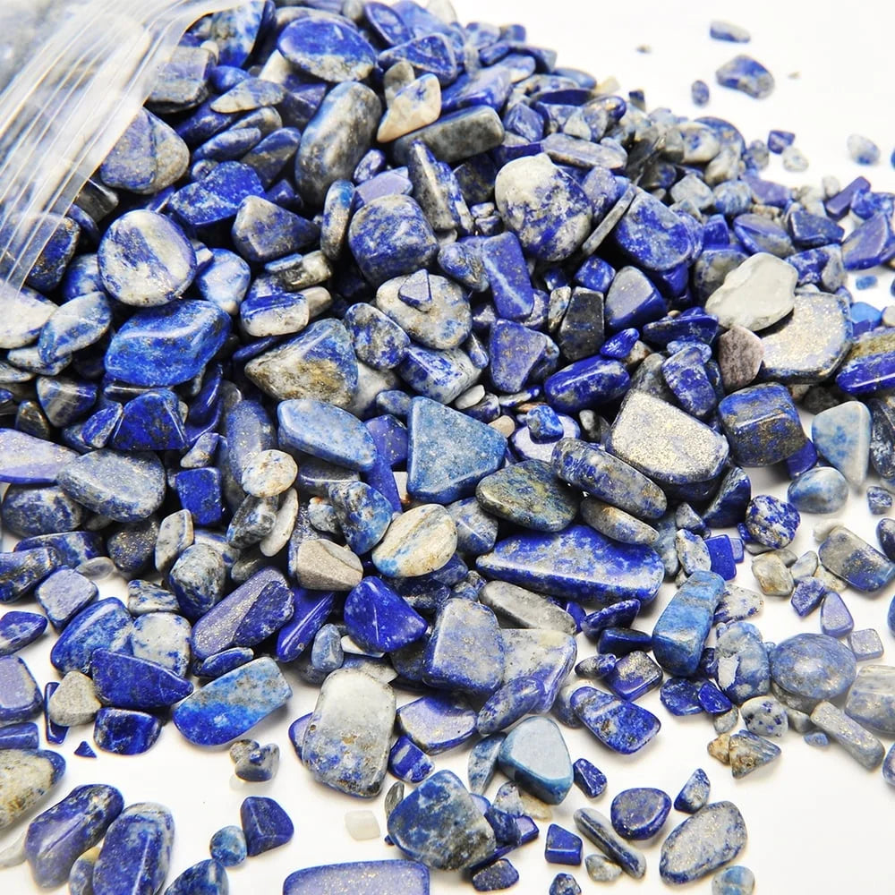 Natural Lapis Lazuli Tumbled Chips Stone 1 Pound Jewelry Design Crafting Decoration Kids Fun Art Projects