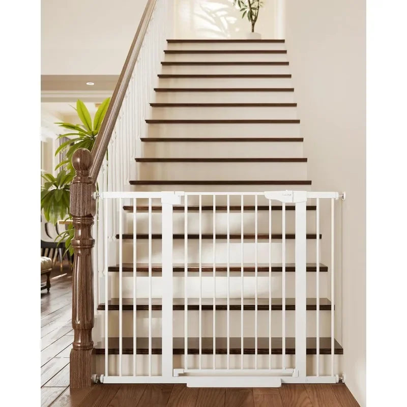 36" Extra Tall Baby Gate for Stairs, 29.7-48" Wide Dog Gates for Doorways, Auto Close Safety Gate for Babies and Pets