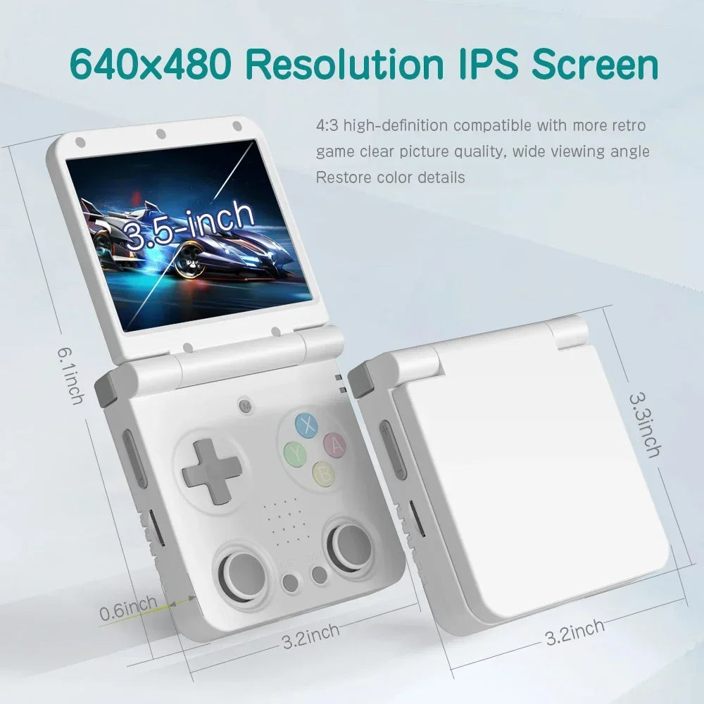MIYOO Flip V2 Handheld Game Players 3.5''IPS Screen Linux System Onion OS Video Game Consoles Free Storage Bag Gamer Gift Gaming