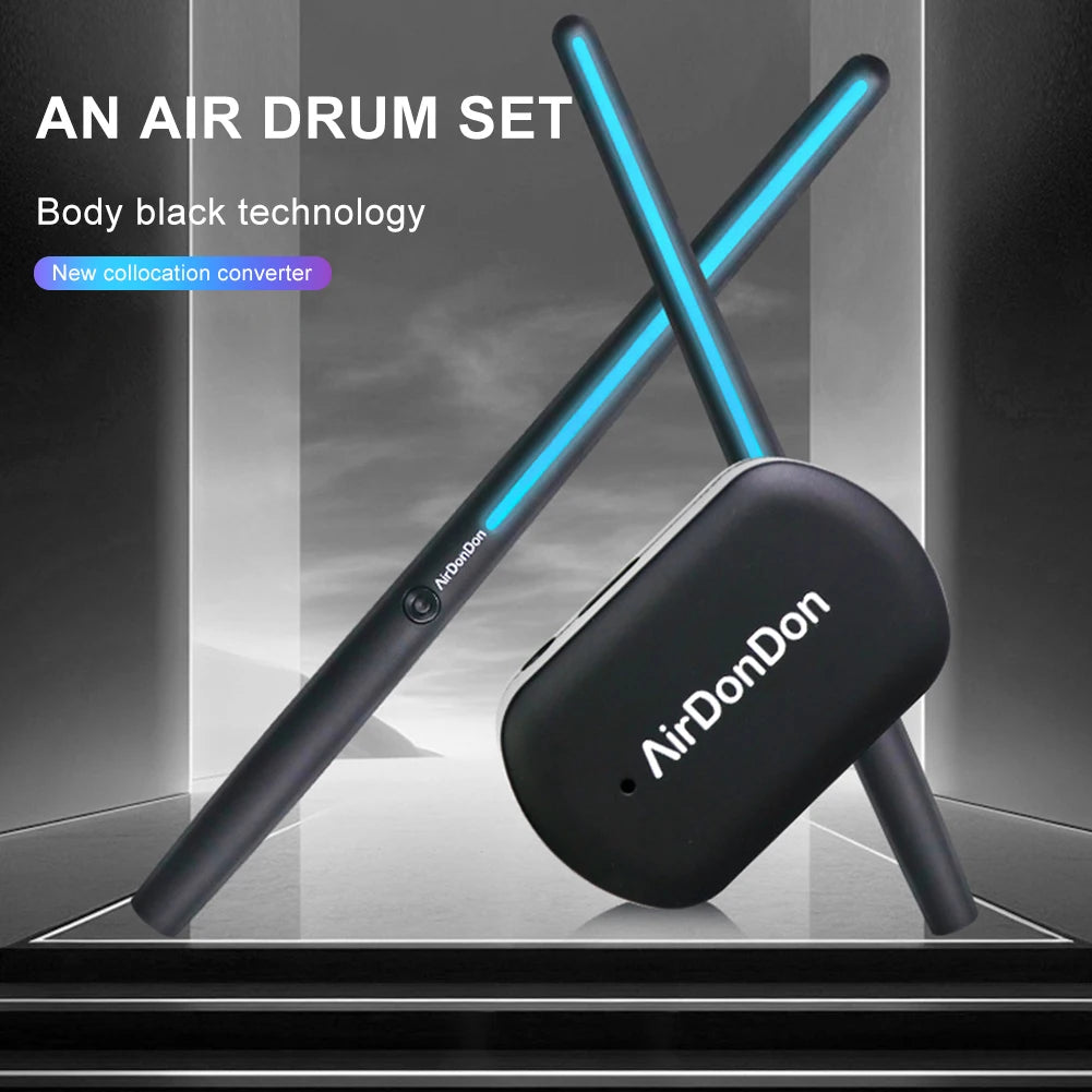 Portable Air Drum Set Virtual Drum Sticks Bluetooth-Compatible Electronic Drum Set Realistic Effect for Beginners Professionals