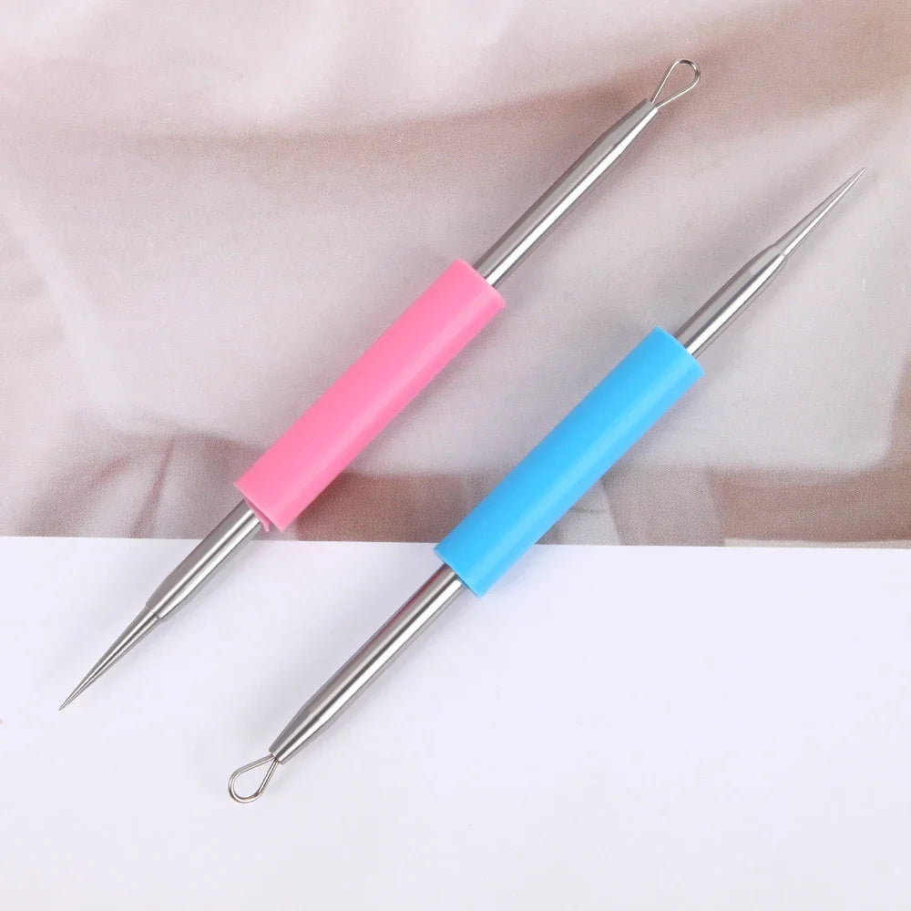 Blackhead Remover Pimple Popper Tool Acne Needle Removing Treatment Comedone Whitehead Popping Zit Nose Face Blemish Extractor