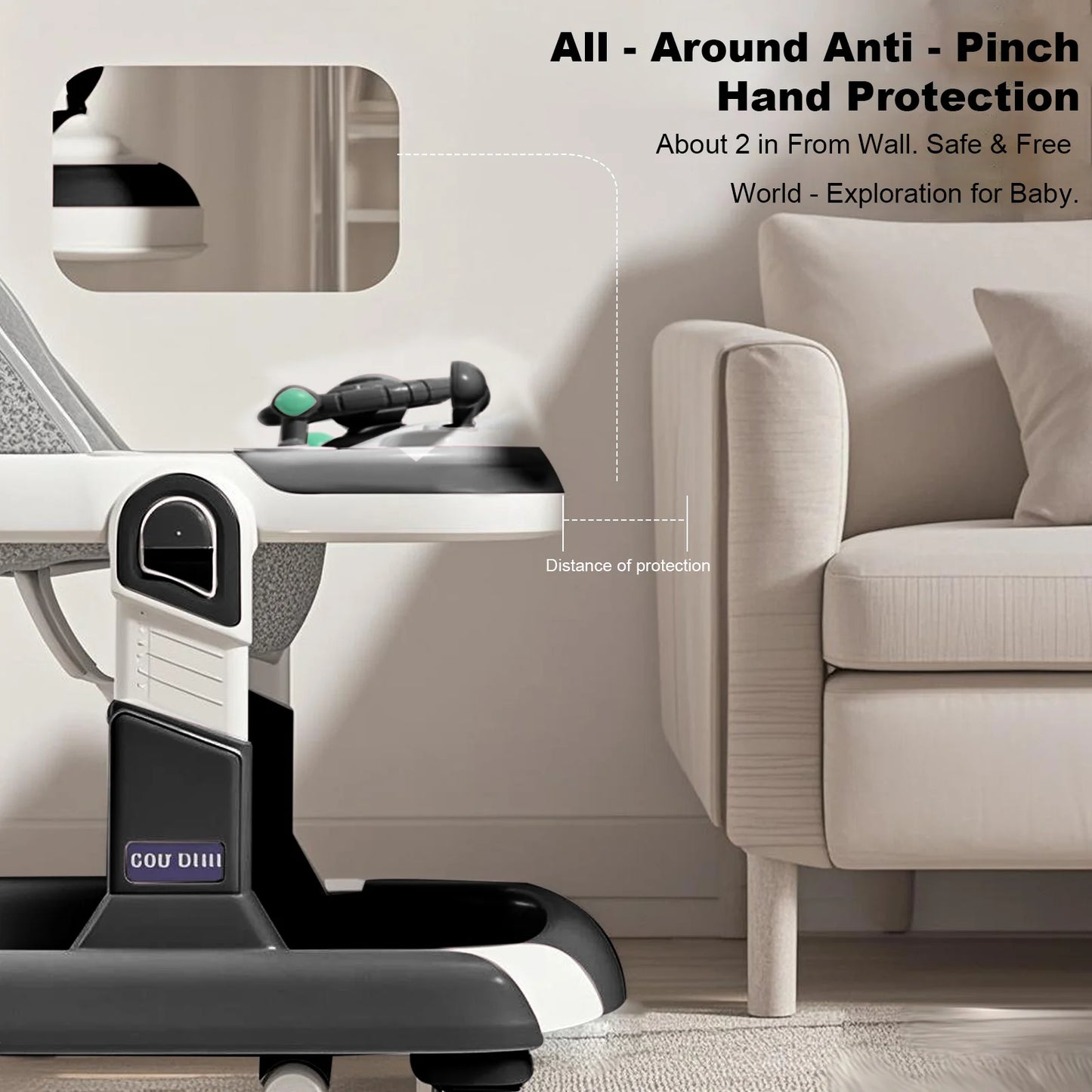 2025 Multifunctional Baby Walker With Sunshade and Seat Kids Anti-Rollover Adjustable Music Stroller Mother Baby Supplies Toys