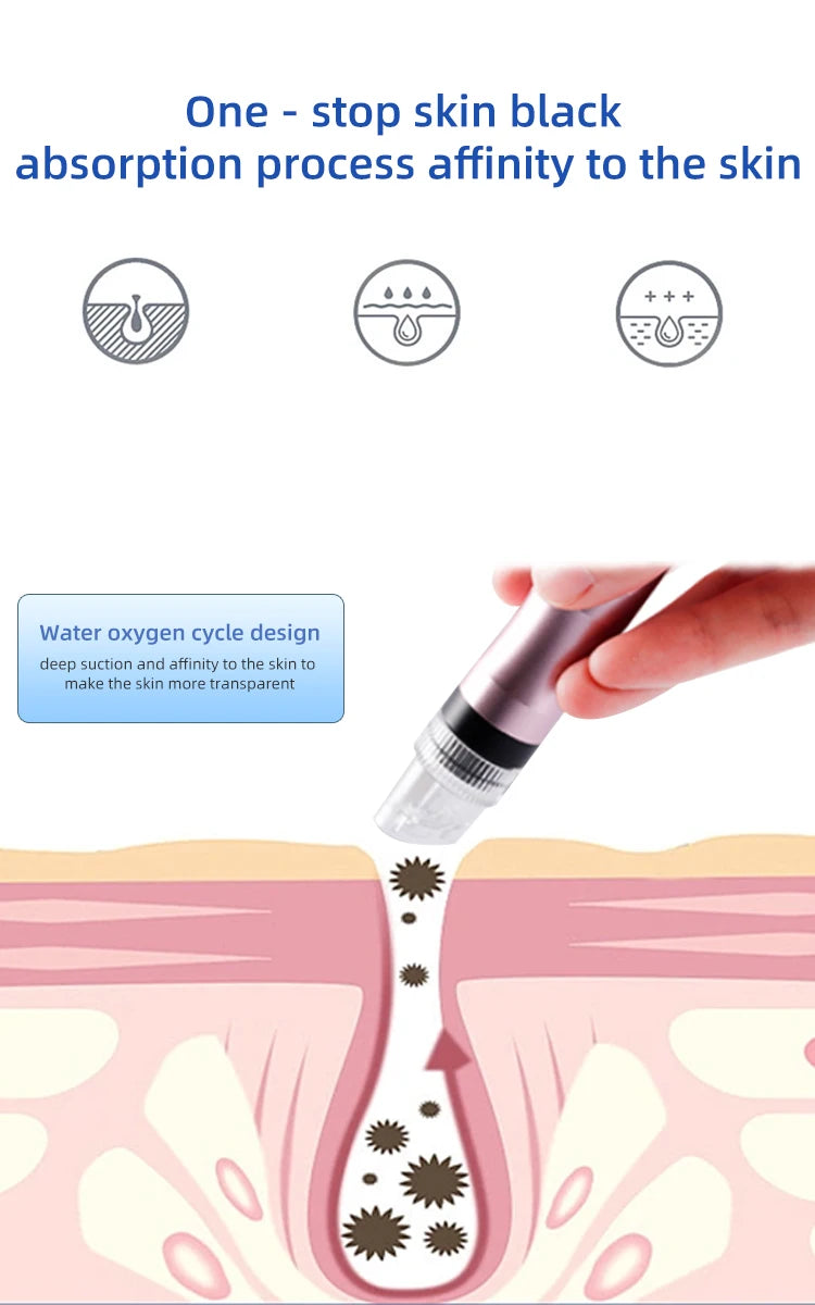 Beauty Small Bubble Blackhead Suction Instrument Hydrogen Water Oxygen Spray Vacuum Injection Clean Hydra Dermabrasion Device