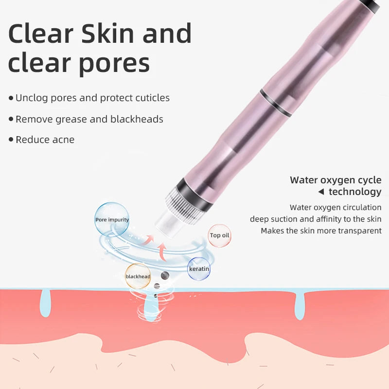 Beauty Small Bubble Blackhead Suction Instrument Hydrogen Water Oxygen Spray Vacuum Injection Clean Hydra Dermabrasion Device