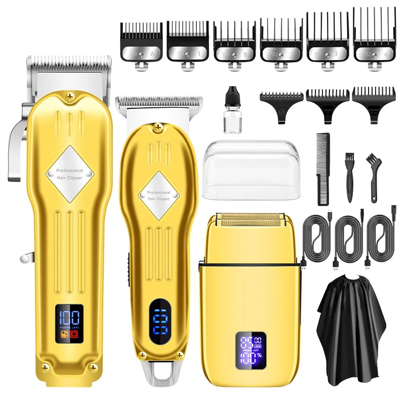 NEW Resuxi 973 3 in 1 Professional Electric Hair Clipper Shaver Set Hair Trimmer Men's Electric Shaver Hair Cutting Machine