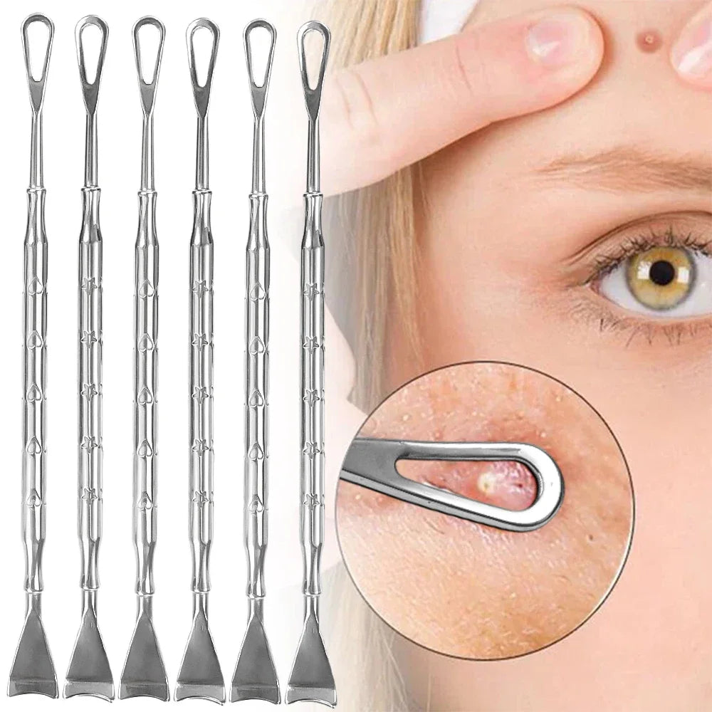 Blackhead Remover Pimple Popper Tool Acne Needle Removing Treatment Comedone Whitehead Popping Zit Nose Face Blemish Extractor