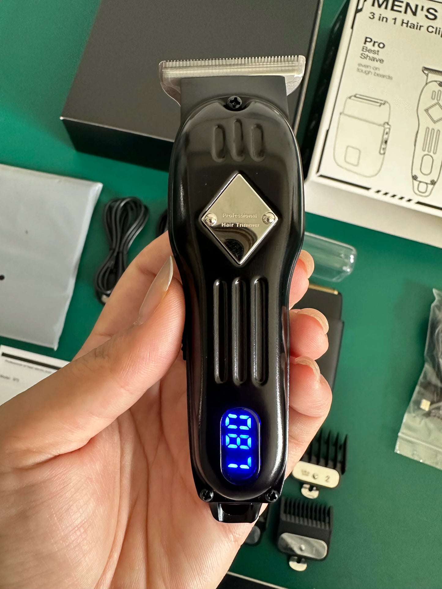 NEW Resuxi 973 3 in 1 Professional Electric Hair Clipper Shaver Set Hair Trimmer Men's Electric Shaver Hair Cutting Machine